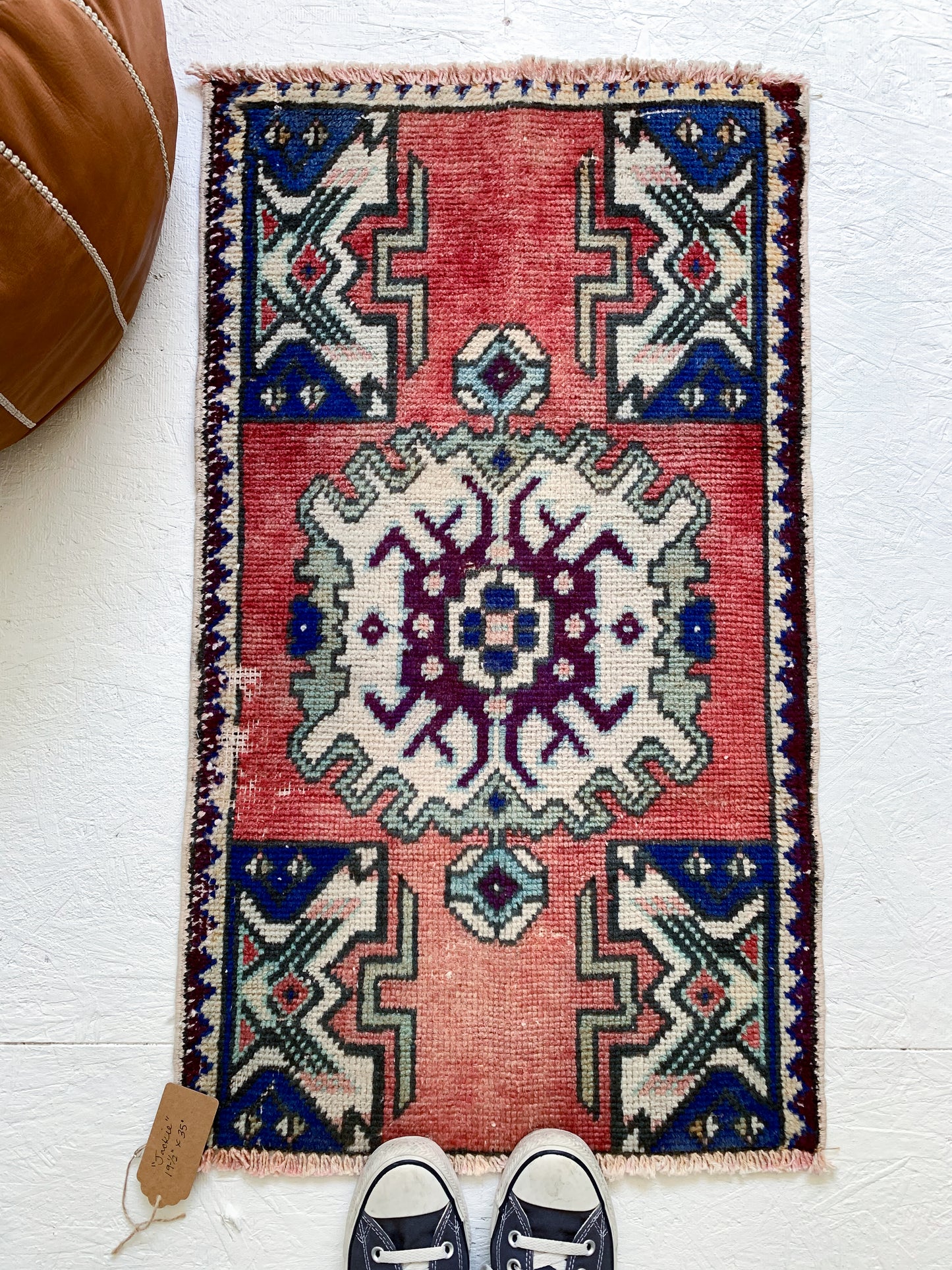 Reserved - Jackie - 1.6' x 2.9' Vintage Turkish Oushak Mini Rug