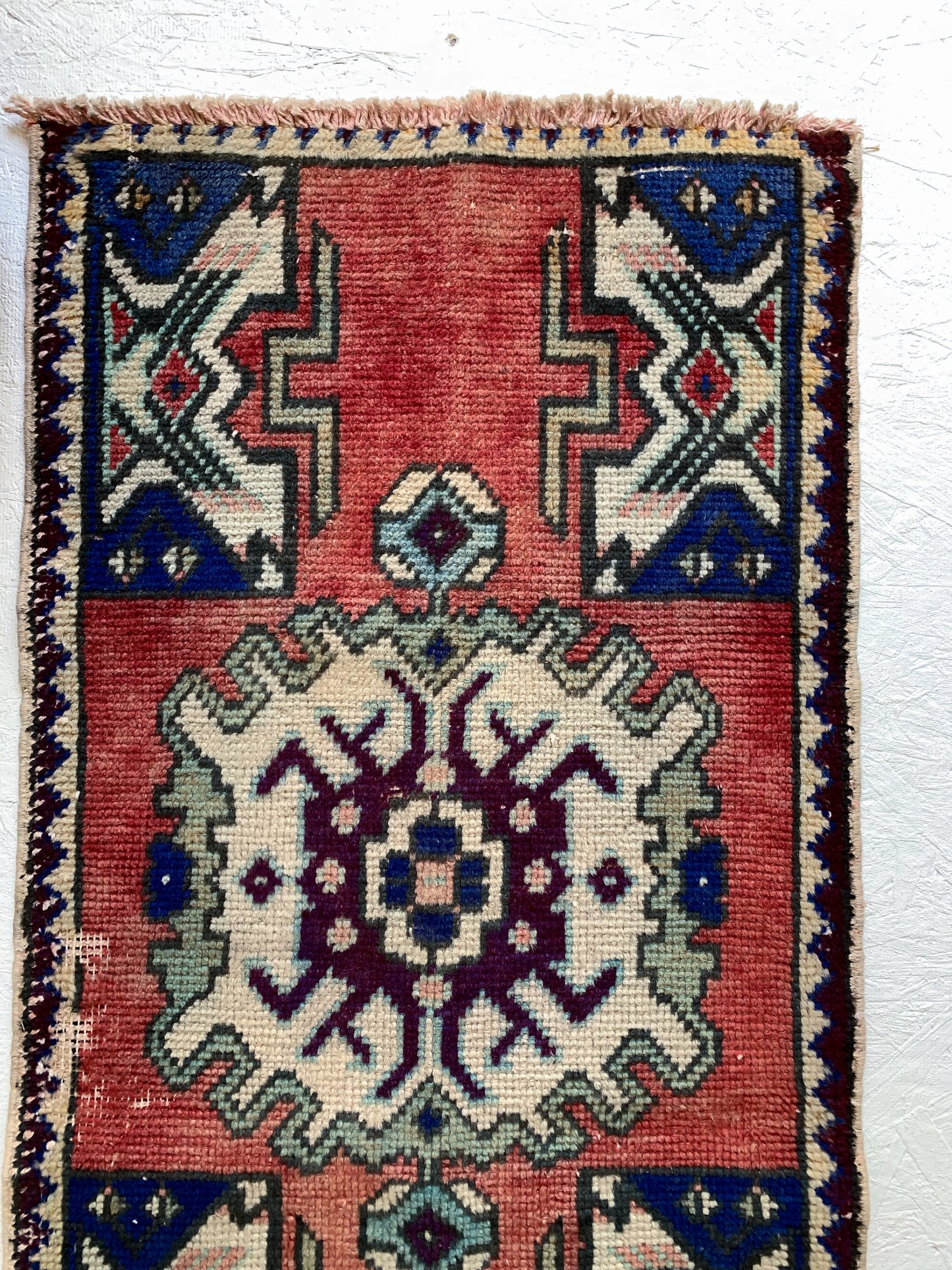 Reserved - Jackie - 1.6' x 2.9' Vintage Turkish Oushak Mini Rug