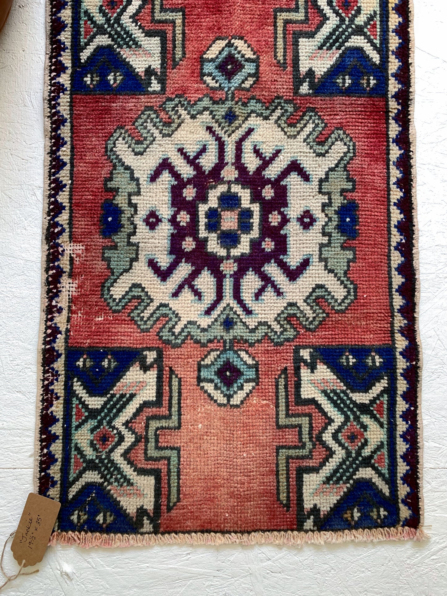 Reserved - Jackie - 1.6' x 2.9' Vintage Turkish Oushak Mini Rug