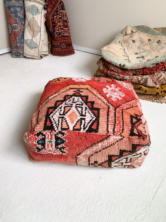 Moroccan Rug Floor Pouf #312