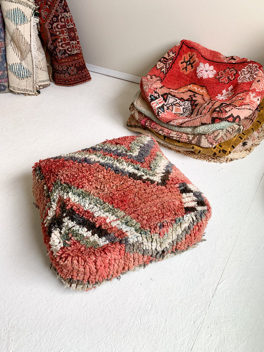 Moroccan Rug Floor Pouf #313