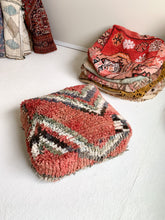 Load image into Gallery viewer, Moroccan Rug Floor Pouf #313
