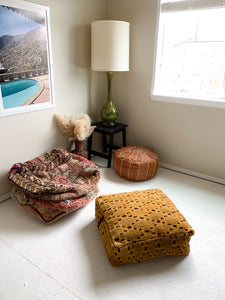 Moroccan Rug Floor Pouf #315