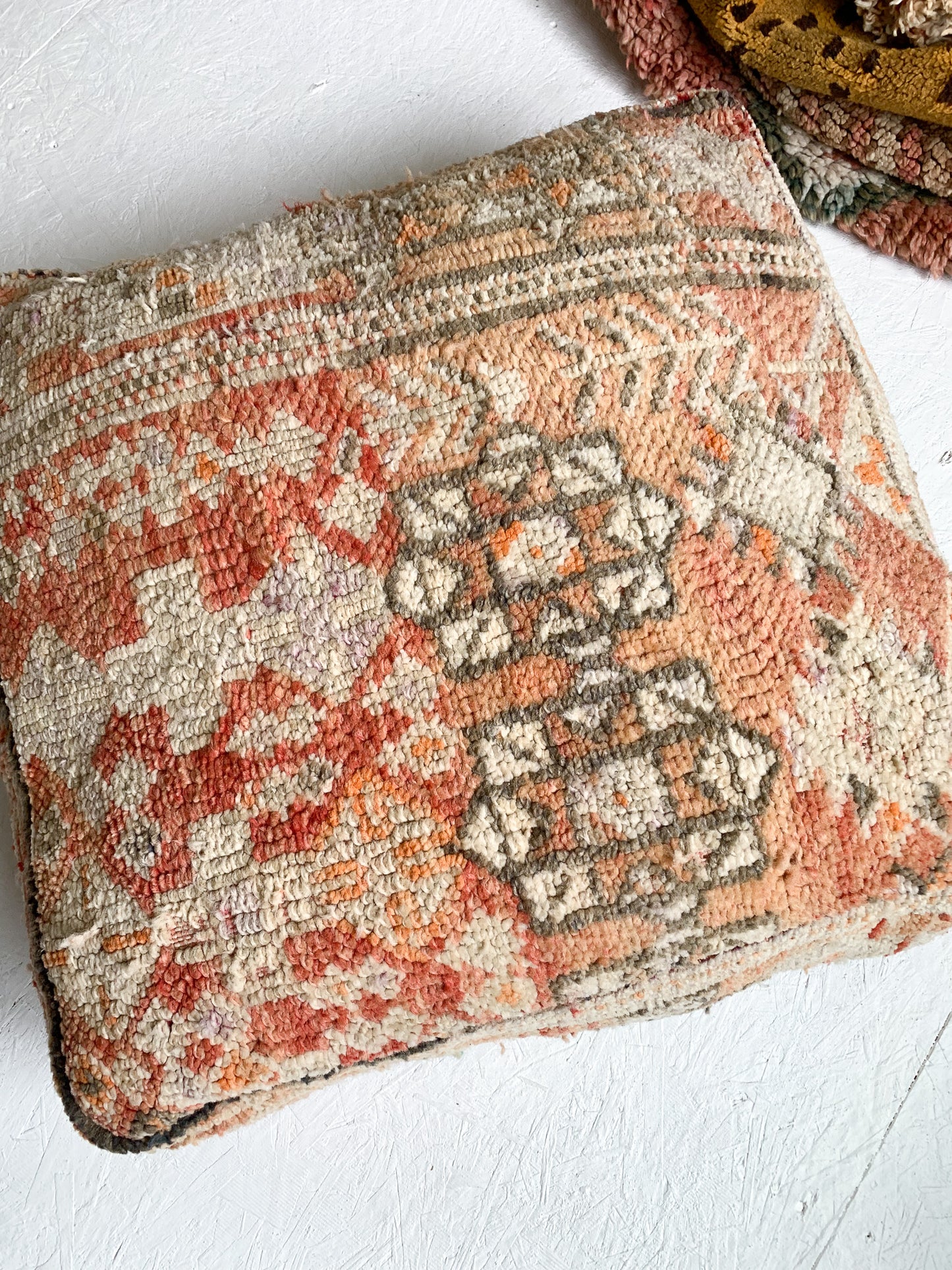 Moroccan Rug Floor Pouf #318