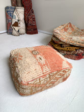 Load image into Gallery viewer, Moroccan Rug Floor Pouf #319
