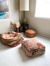 Load image into Gallery viewer, Moroccan Rug Floor Pouf #320
