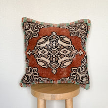 Load image into Gallery viewer, No. P240 - 16&quot; X 16&quot; Turkish Rug Pillow Cover
