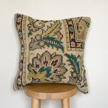 Load image into Gallery viewer, No. P238 - 16&quot; X 16&quot; Turkish Rug Pillow Cover
