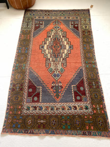 Reserved - Jane - 4.1' x 7.2' Vintage Turkish Area Rug