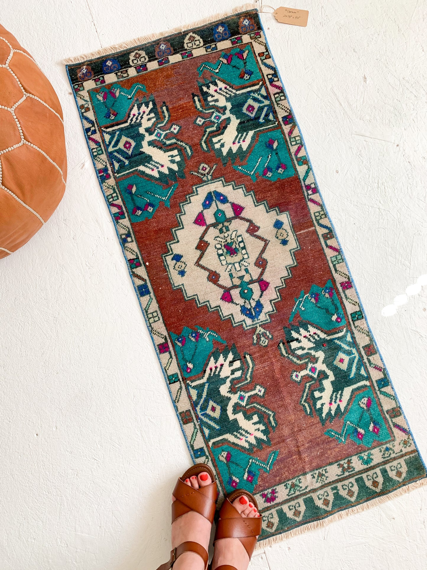 Grace - 1.7' x 4.2' Vintage Turkish Mini Rug