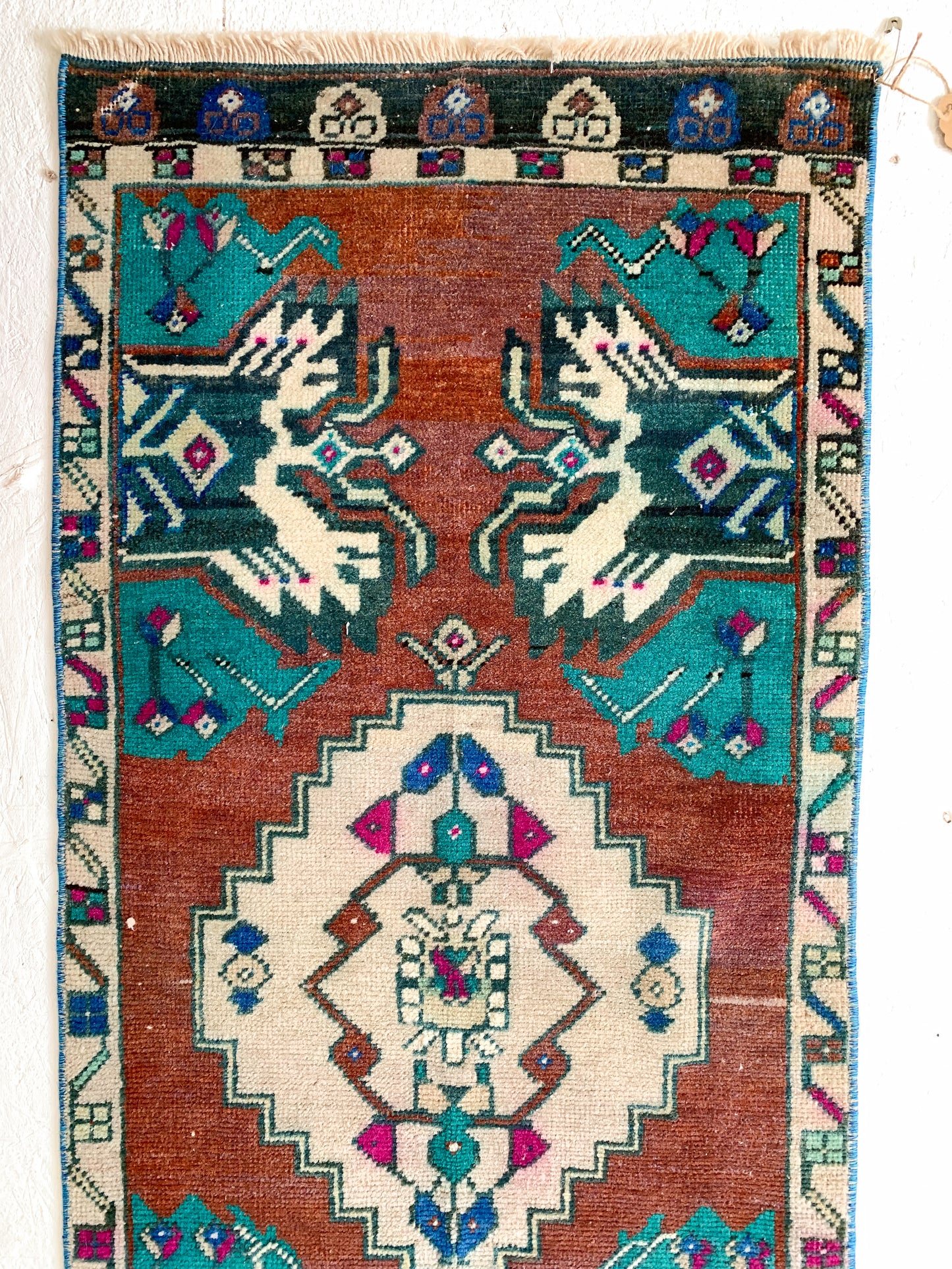 Grace - 1.7' x 4.2' Vintage Turkish Mini Rug