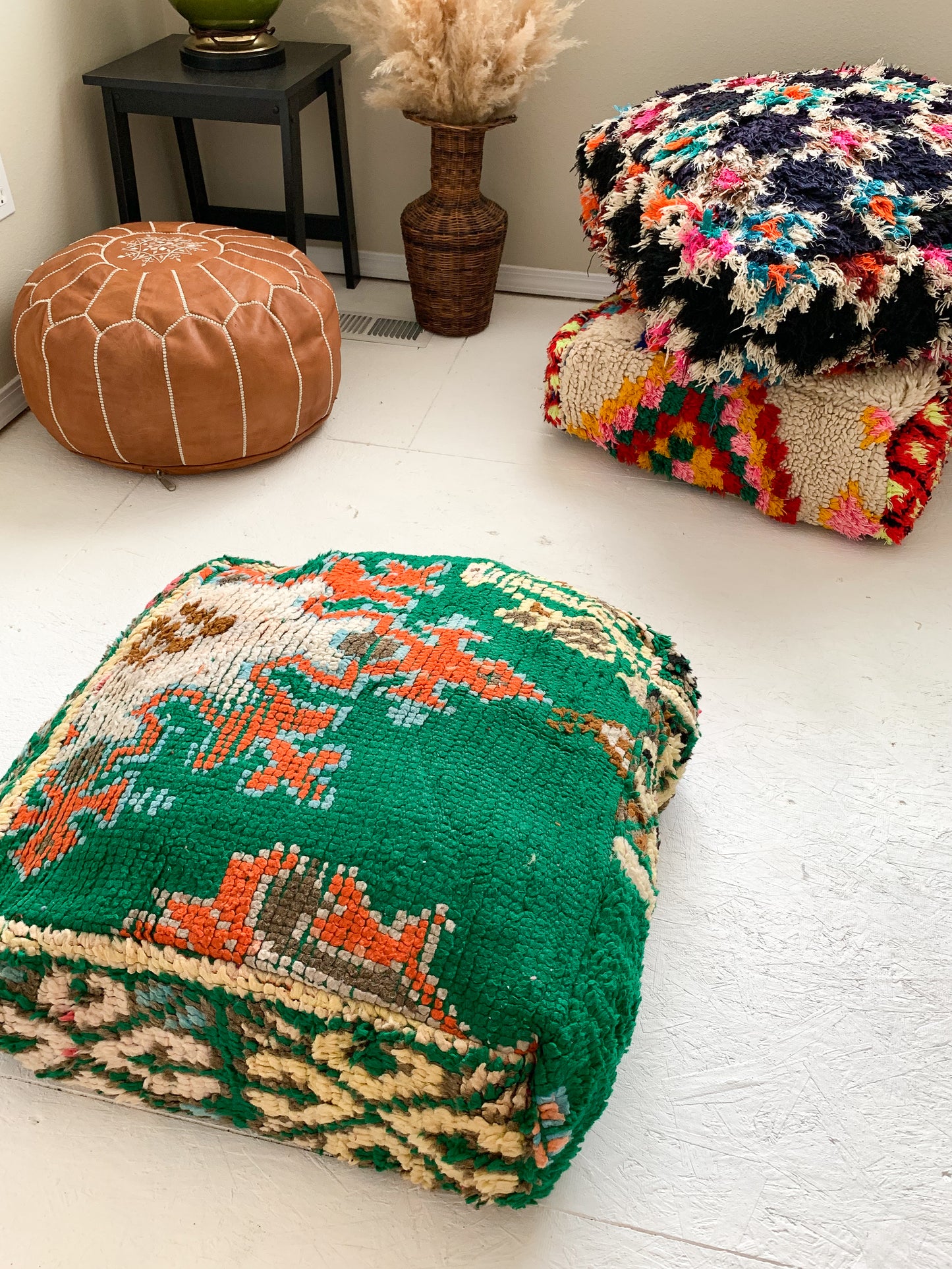 Mona - Moroccan Rug Floor Pouf