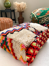 Load image into Gallery viewer, Yasmine - Moroccan Rug Floor Pouf
