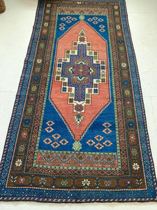 Reserved for Allye - Canan - 3.9' x 8' Vintage Turkish Area Rug