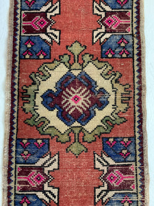 September - 1.6' x 3.0' Vintage Turkish Mini Rug