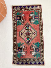 Load image into Gallery viewer, Reserved for Sarah - Jora - 1.5&#39; x 3.1&#39; Vintage Turkish Mini Rug
