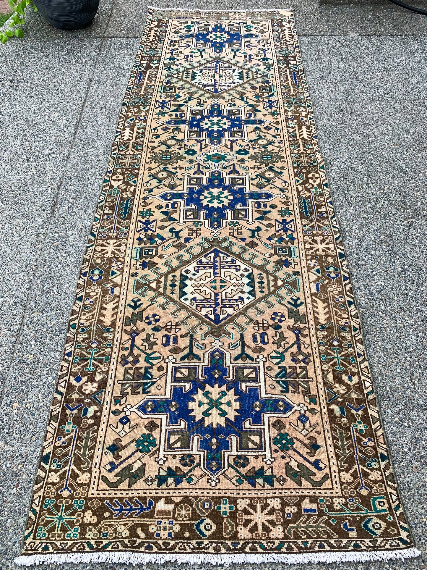 Catherine - 3.5' x 10.8' Vintage Persian Runner Rug