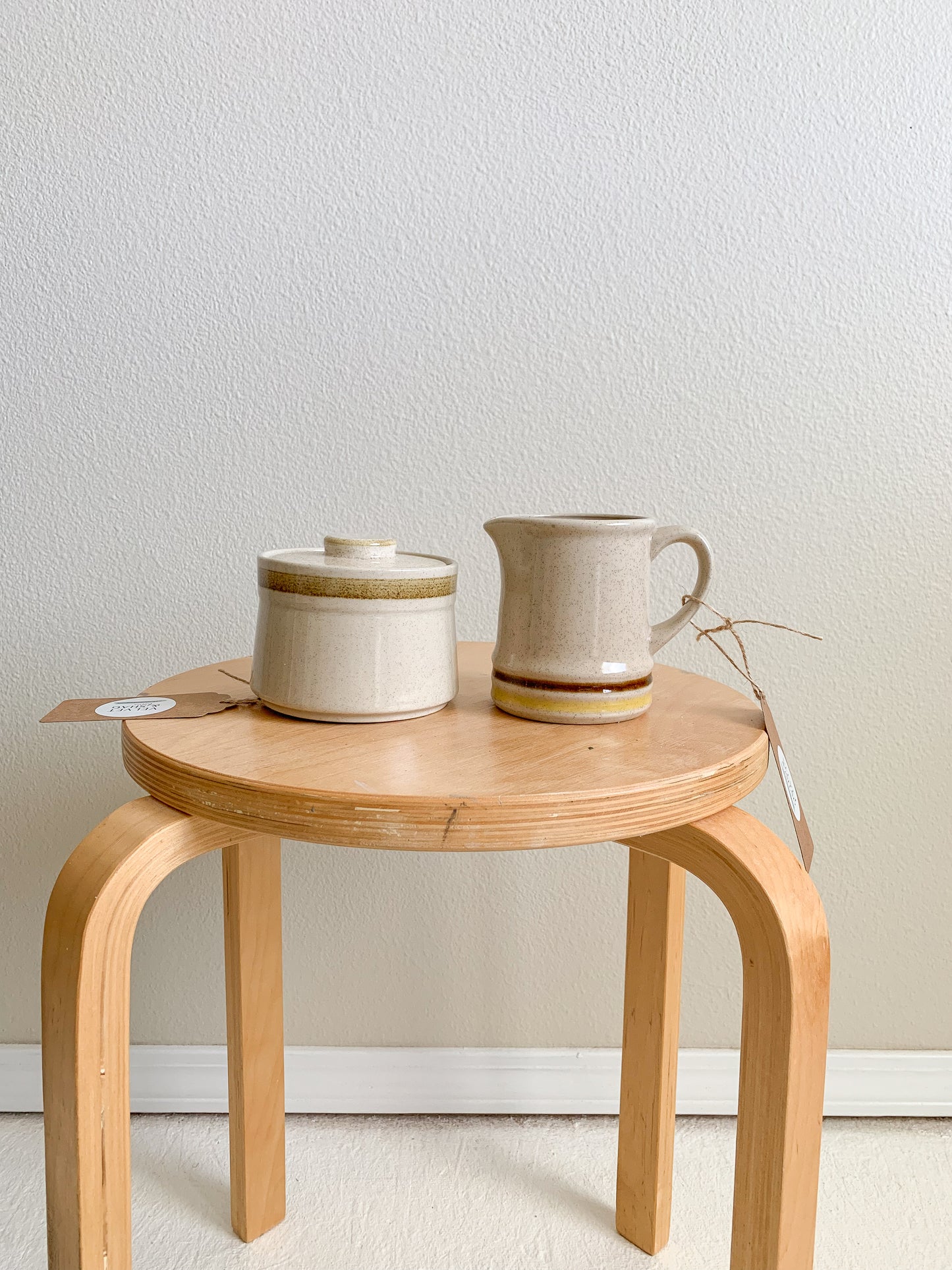 Vintage Japanese Stoneware Sugar Bowl