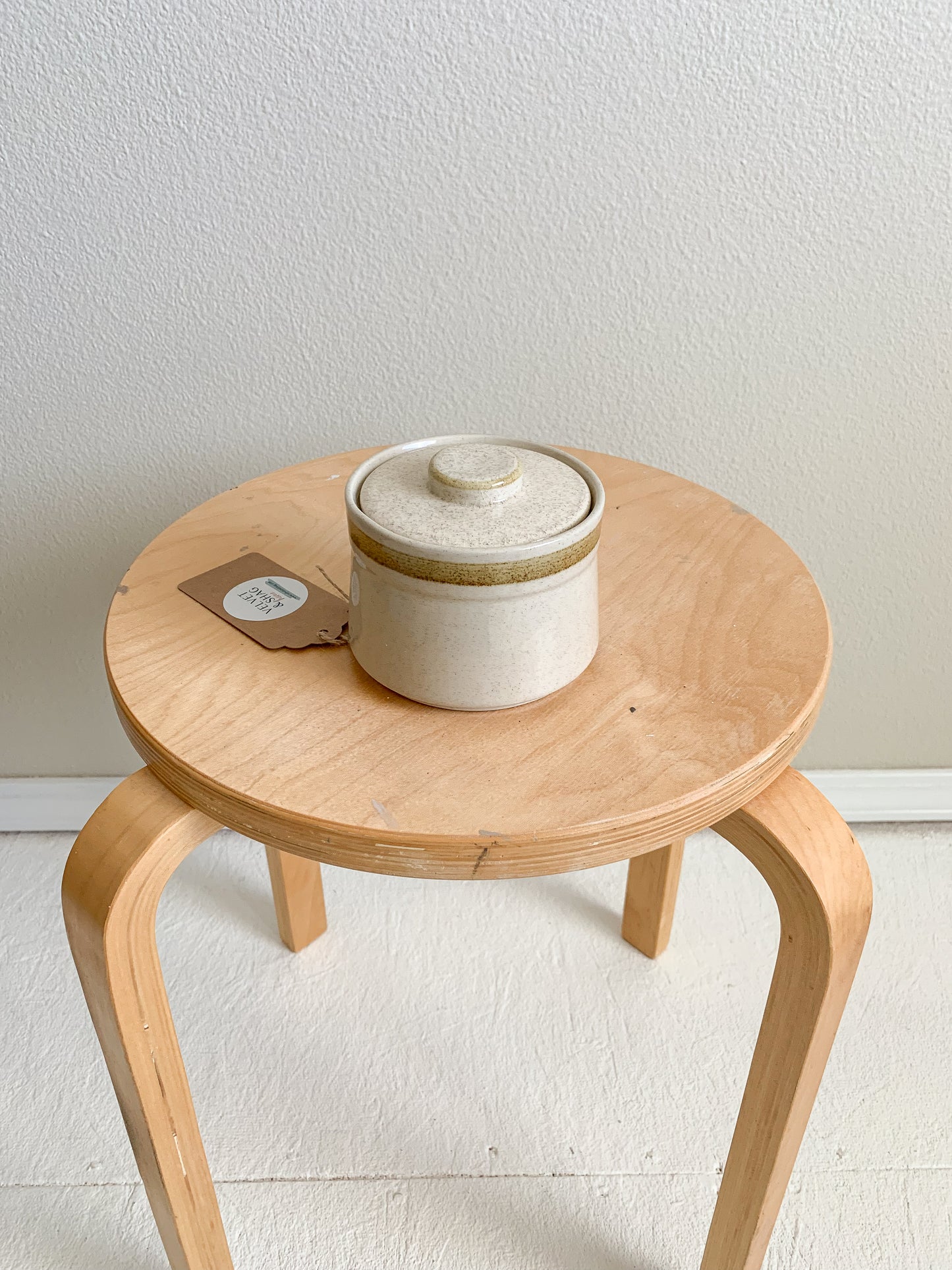 Vintage Japanese Stoneware Sugar Bowl