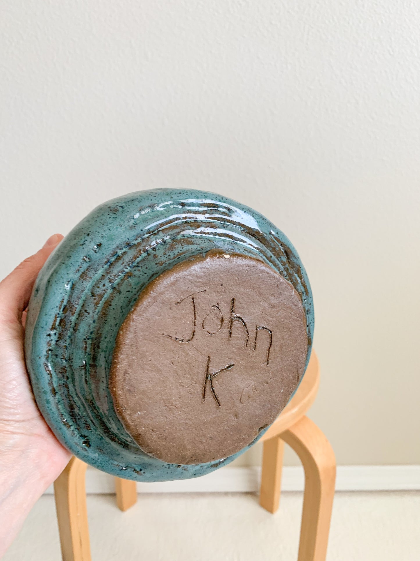 Thrifted Handmade Pottery Vessel