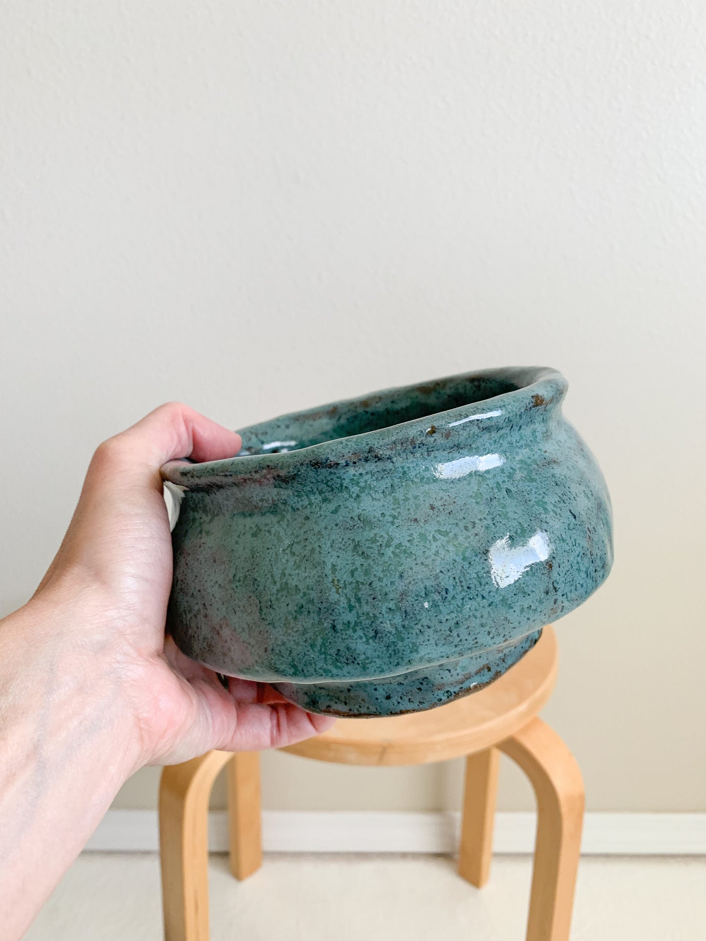 Thrifted Handmade Pottery Vessel