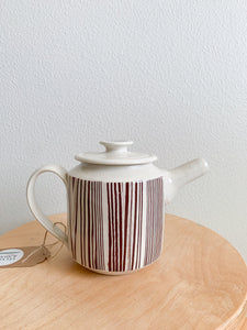 Thrifted Studio Pottery Striped Ceramic Teapot
