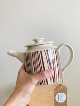 Load image into Gallery viewer, Thrifted Studio Pottery Striped Ceramic Teapot

