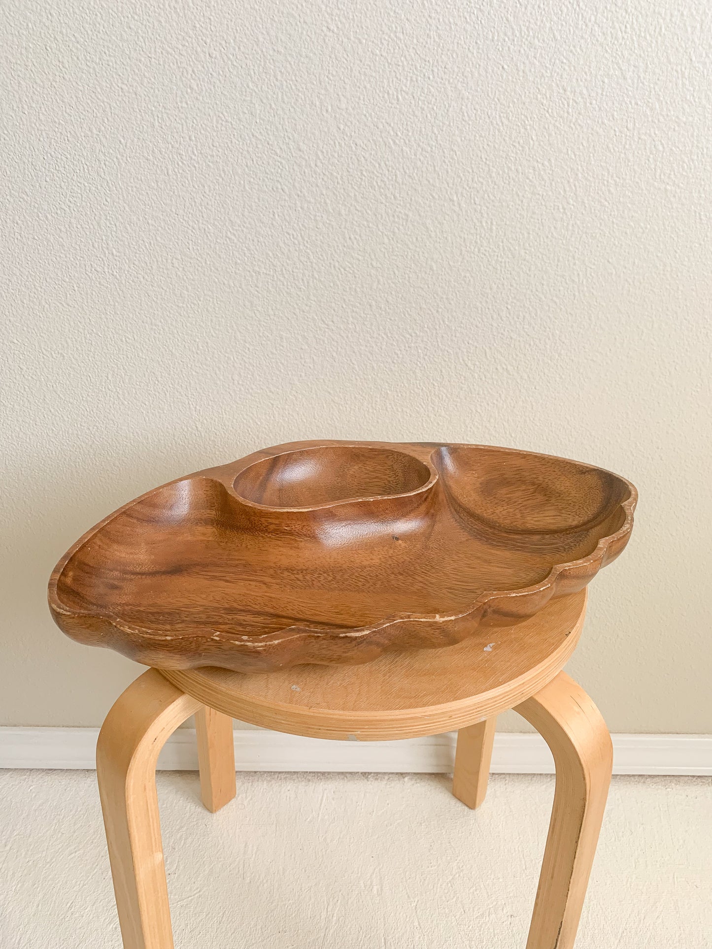 Vintage Mid Century Wood Tray