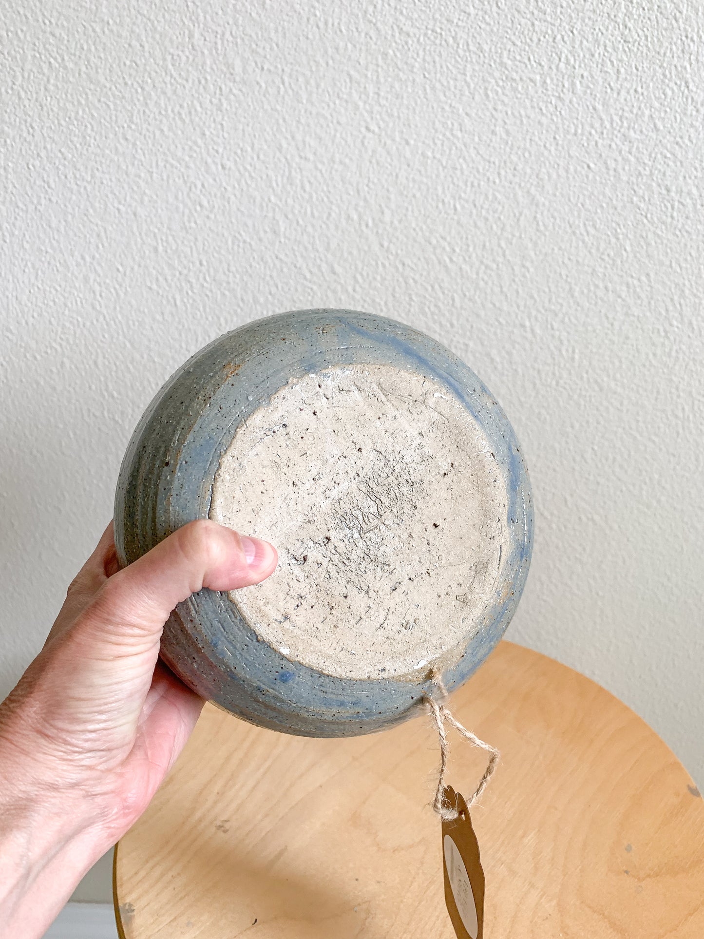 Thrifted Blue Ceramic Dish with Lid - Local Olympia Pickup Only