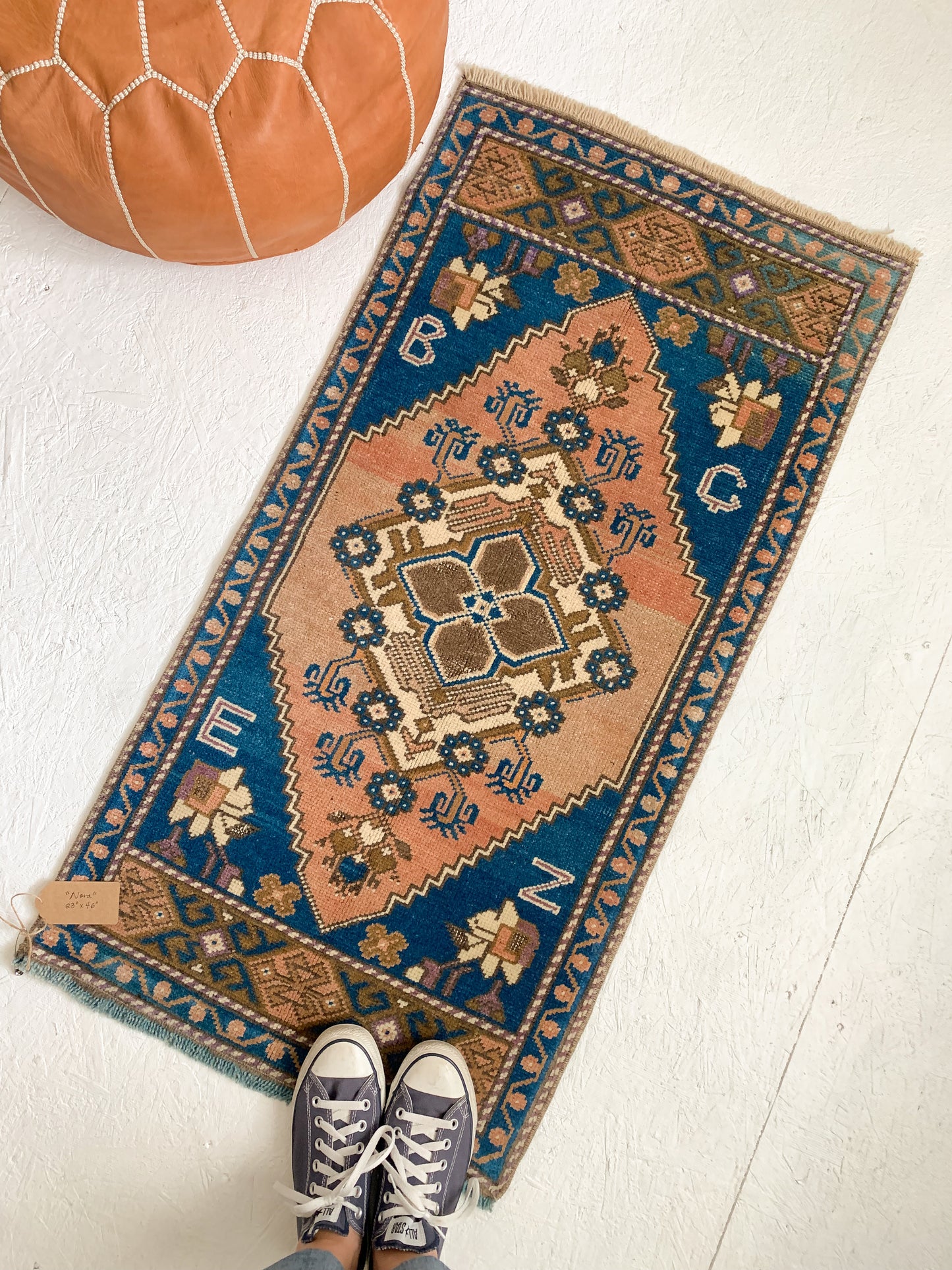 Nora - 1.9' x 3.8' Vintage Turkish Mini Rug