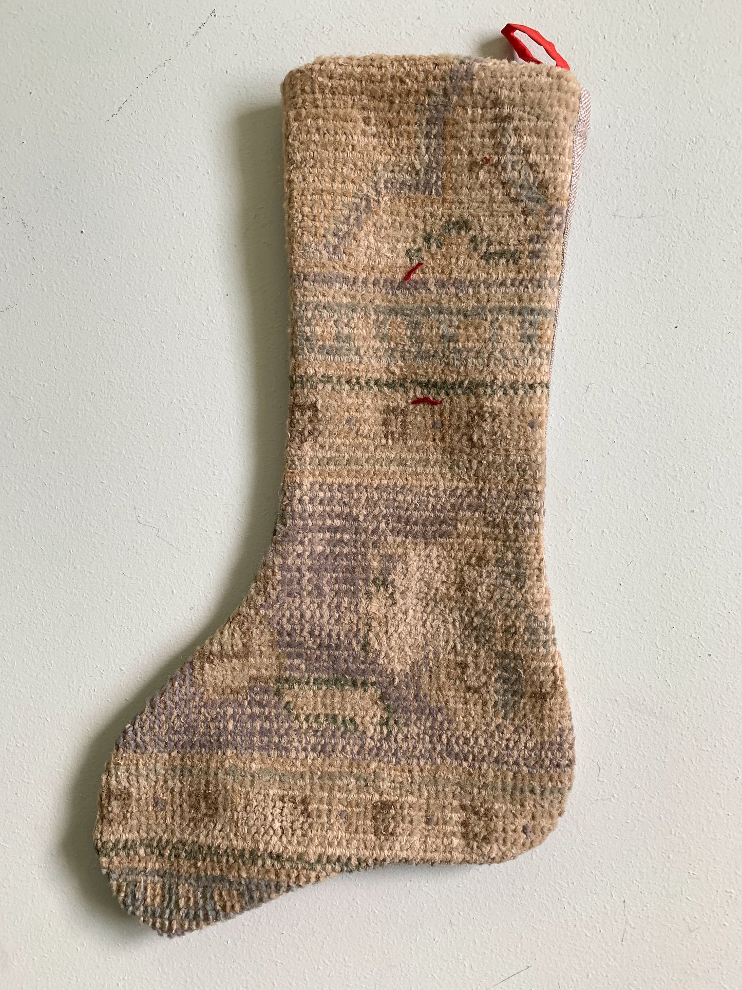 Vintage Turkish Rug Christmas Stocking "H"