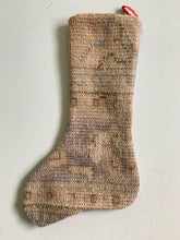 Load image into Gallery viewer, Vintage Turkish Rug Christmas Stocking &quot;H&quot;
