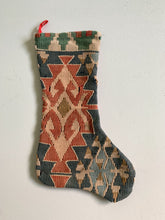 Load image into Gallery viewer, Vintage Turkish Rug Christmas Stocking &quot;E&quot;
