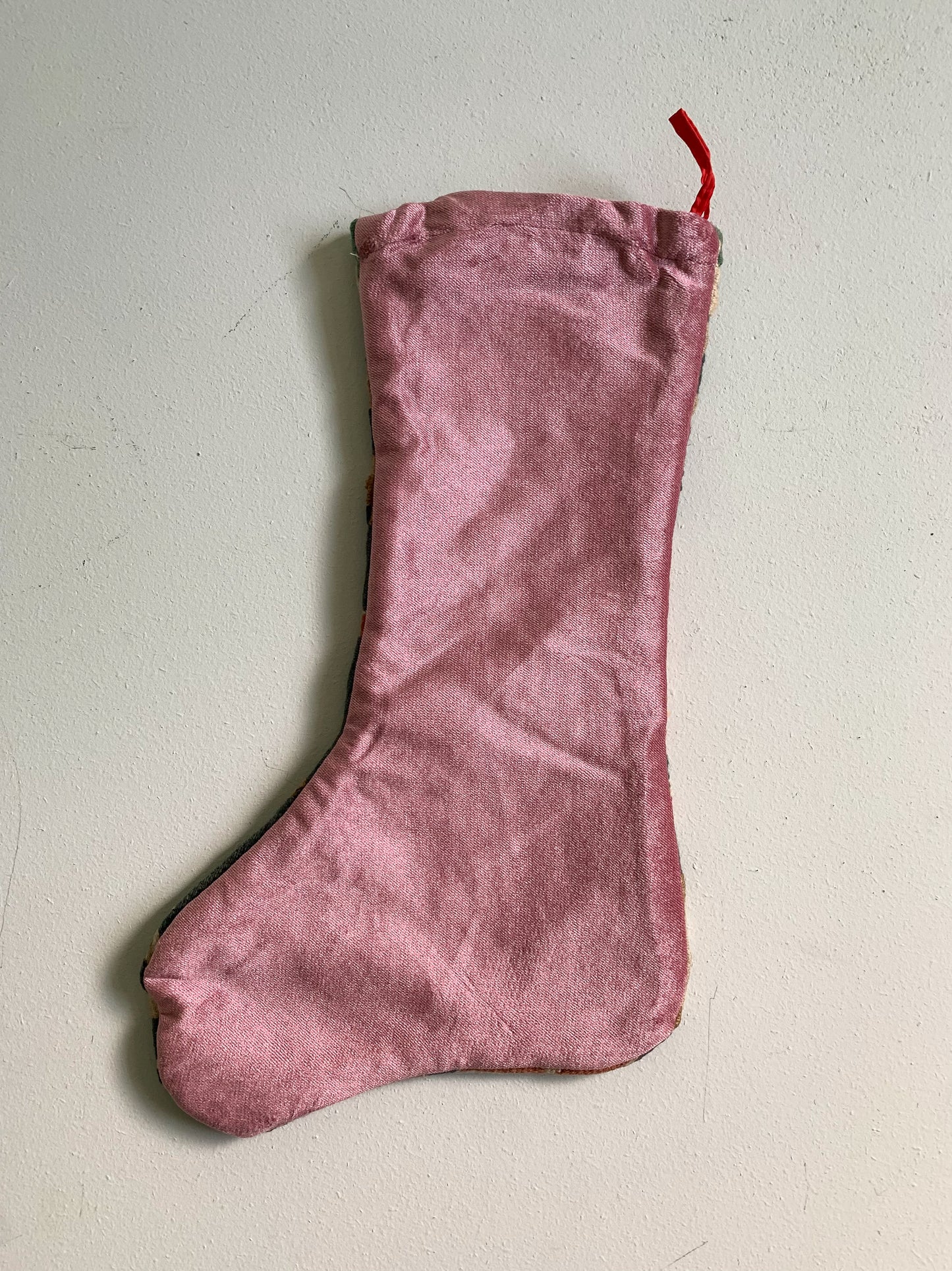 Vintage Turkish Rug Christmas Stocking "E"