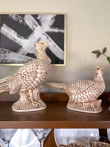 Vintage Ceramic Pheasant Figurine Pair - Local Only