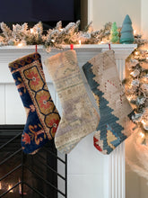 Load image into Gallery viewer, Vintage Turkish Rug Christmas Stocking &quot;G&quot;
