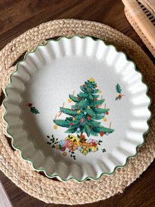 Vintage Mikasa Festive Season Christmas Pie Plate
