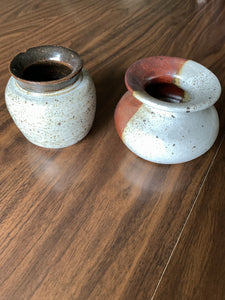 Vintage Ceramic Pottery Vessel Pair