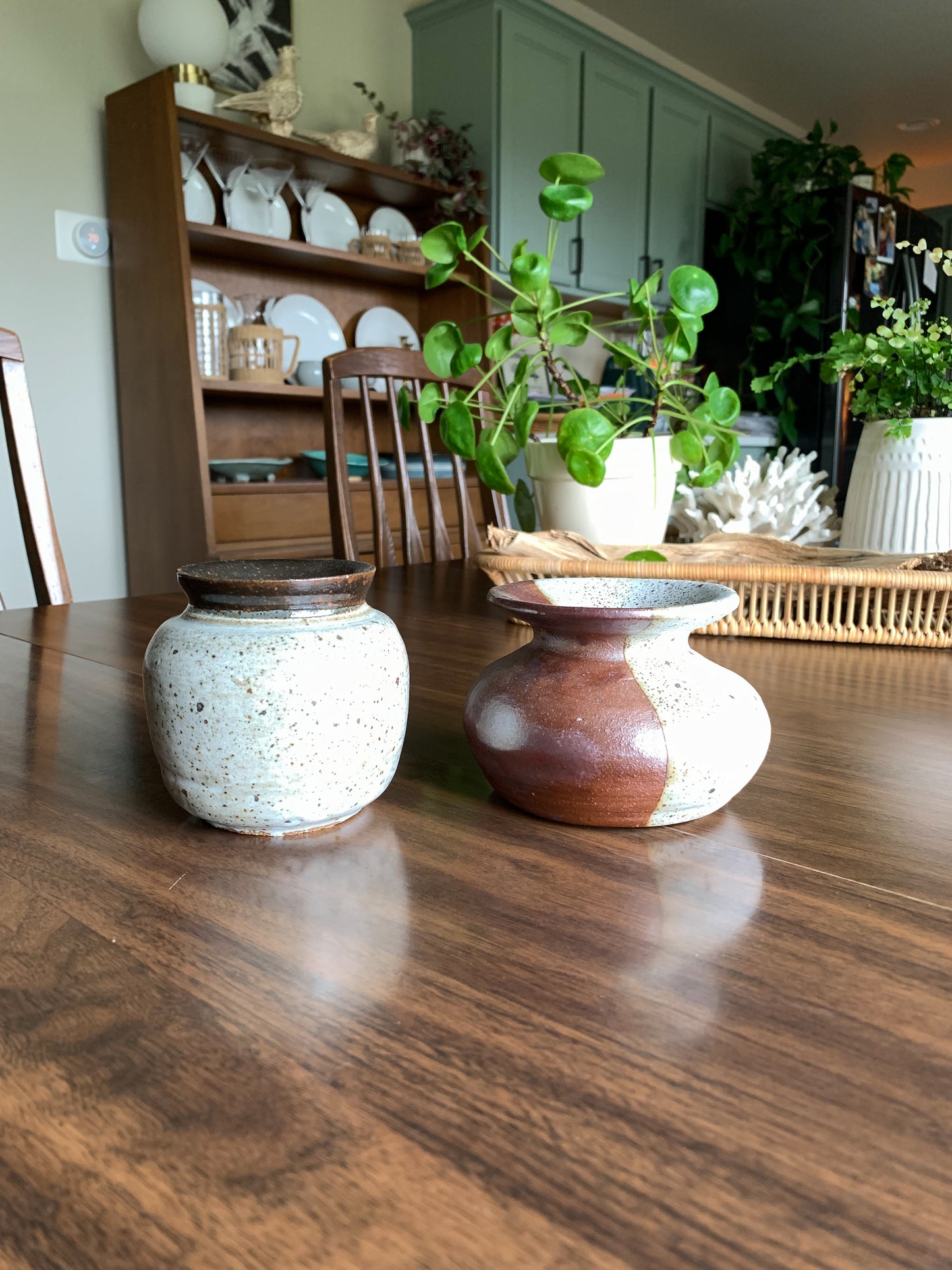 Vintage Ceramic Pottery Vessel Pair