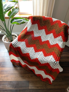 Vintage Handmade Crocheted Blanket