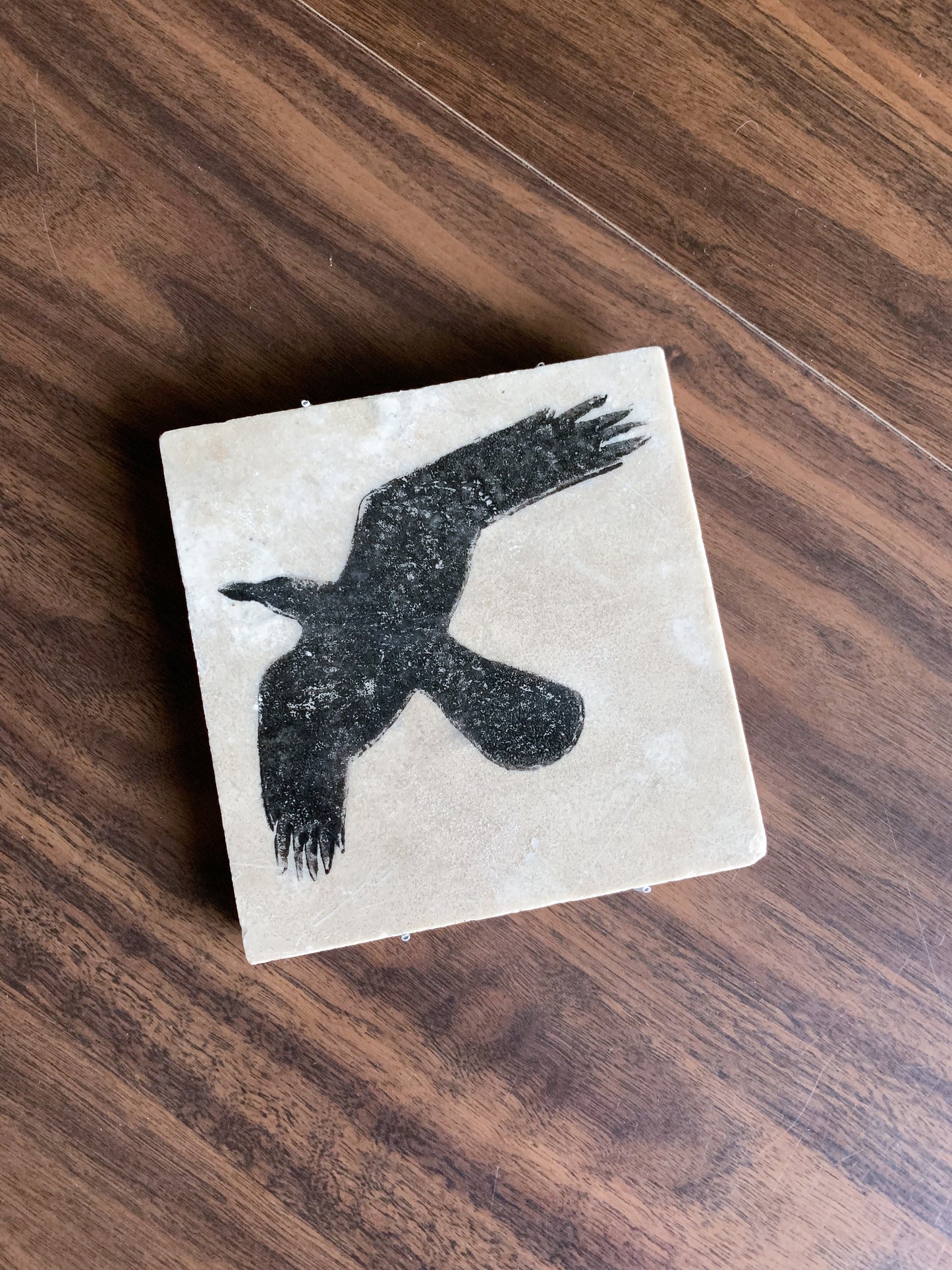 Thrifted Ceramic Seagull Tile Studio Wall Art