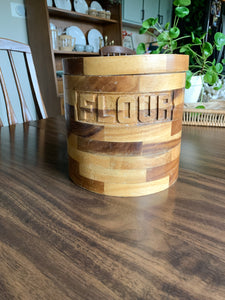 Vintage Wood Flour Canister - Local Olympia Pickup Only