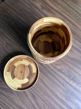Load image into Gallery viewer, Vintage Wood Flour Canister - Local Olympia Pickup Only
