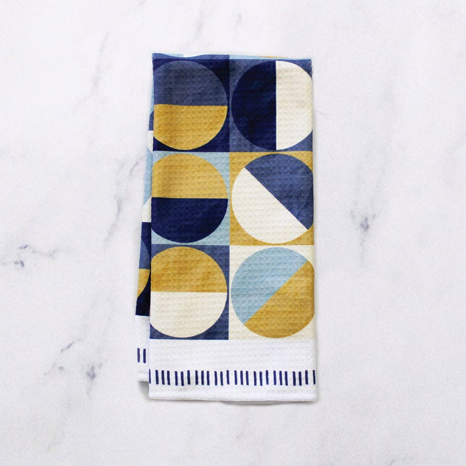 Cool Geo Colorblock Dish Towel- 16''x24''