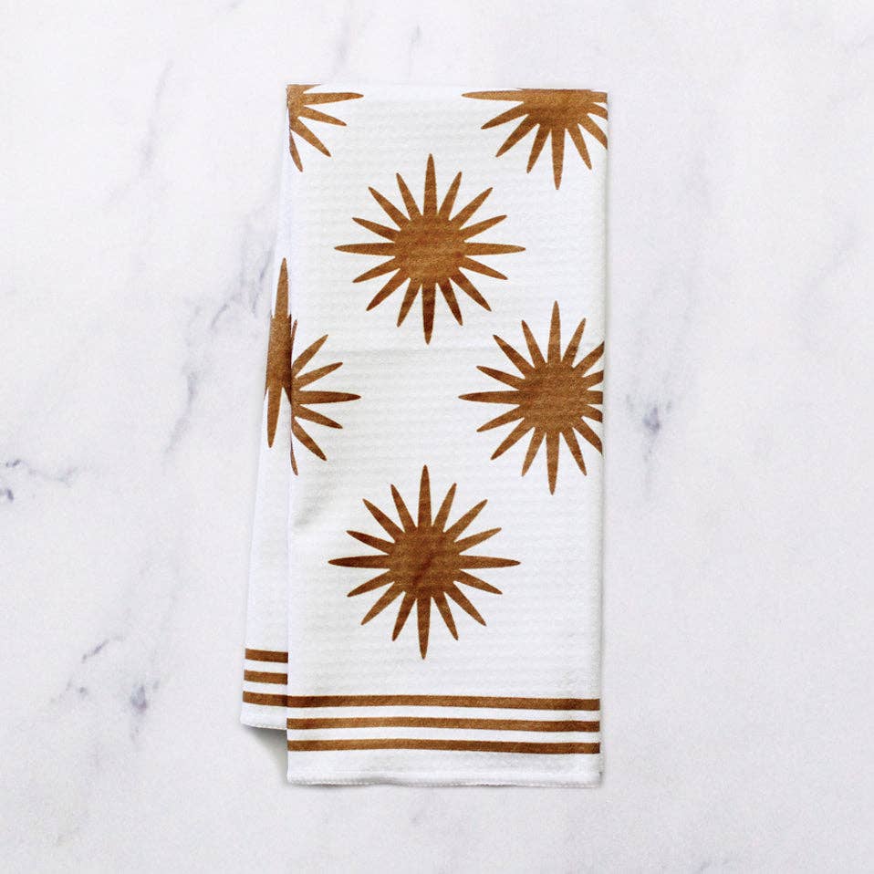 Boho Beige Golden Hour Dish Towel- 16''x24''