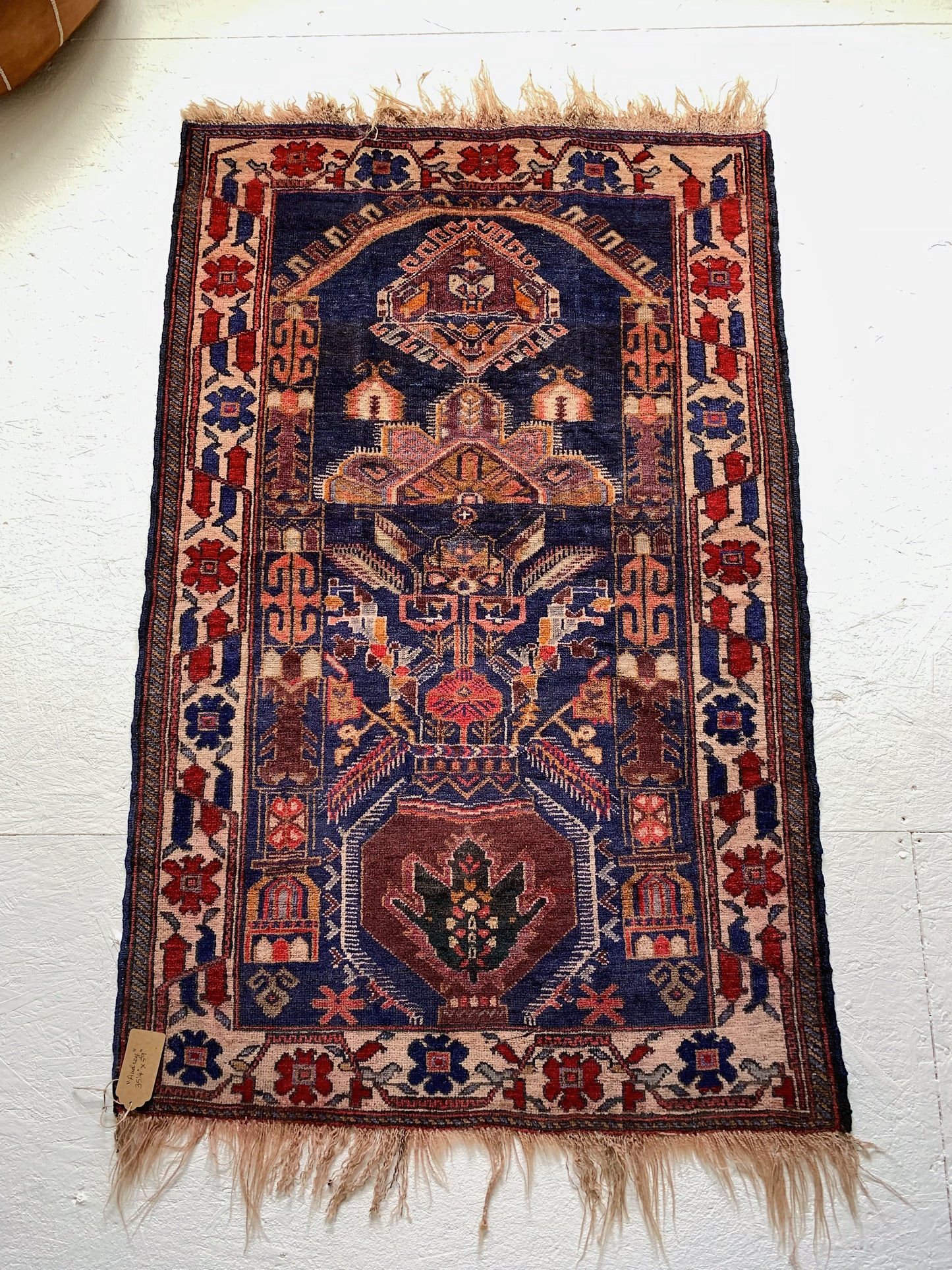 Reserved - Audrey - 2.9' x 4.9' Vintage Afghan Area Rug