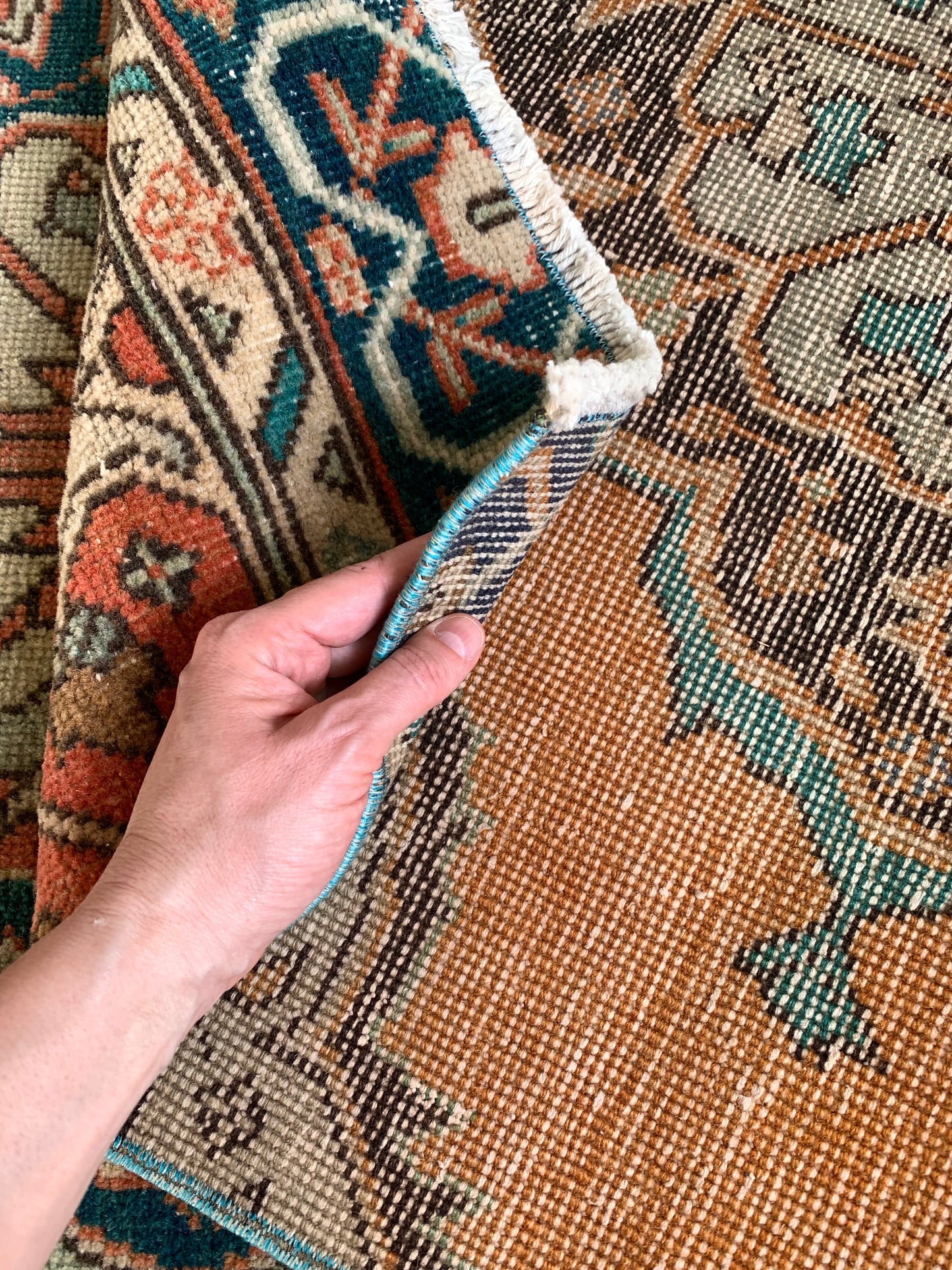 Spruce - 2.9' x 12.5' Vintage Turkish Runner Rug
