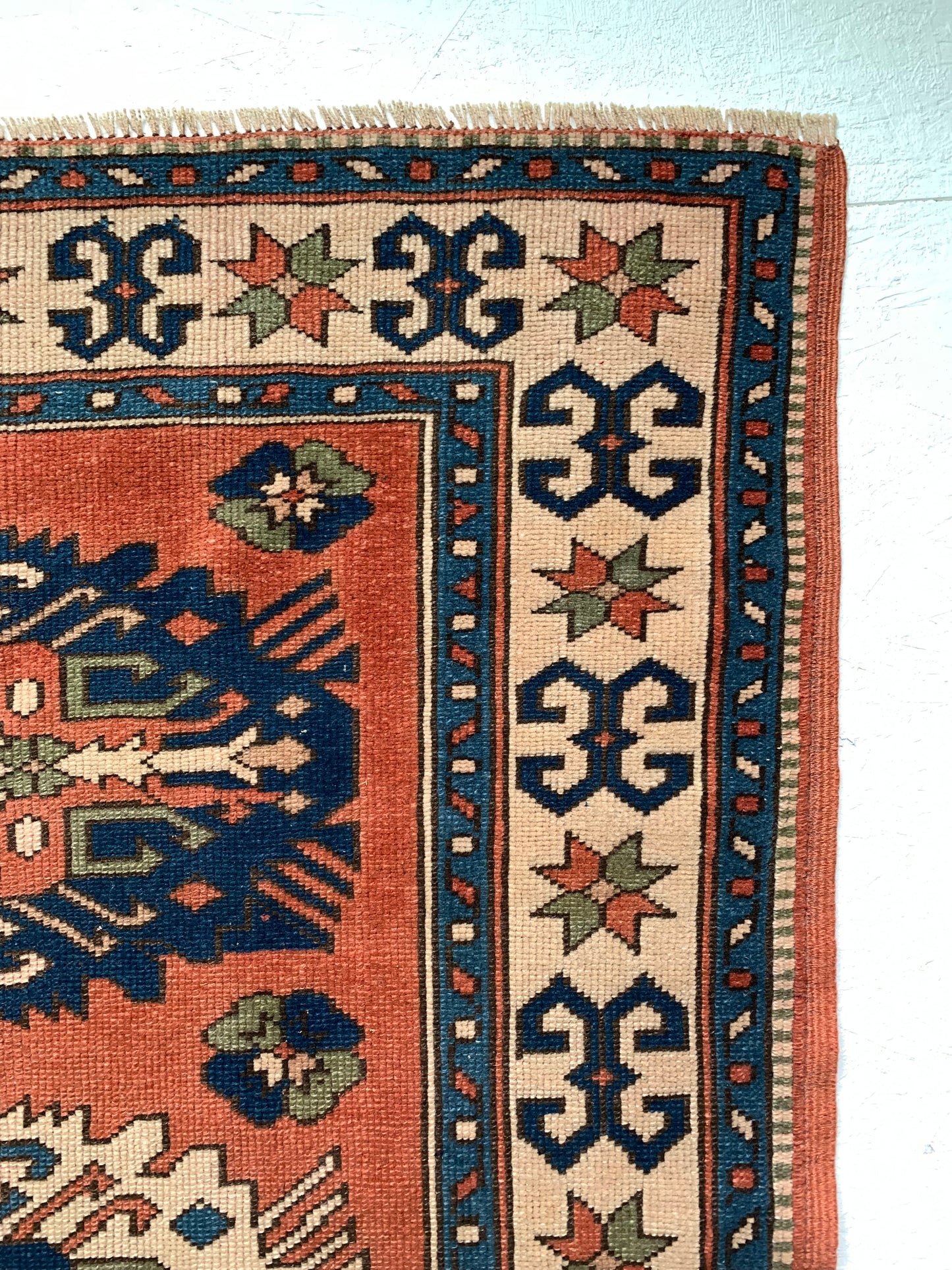 Cynthia - 4' x 6.1' Vintage Turkish Oushak Area Rug