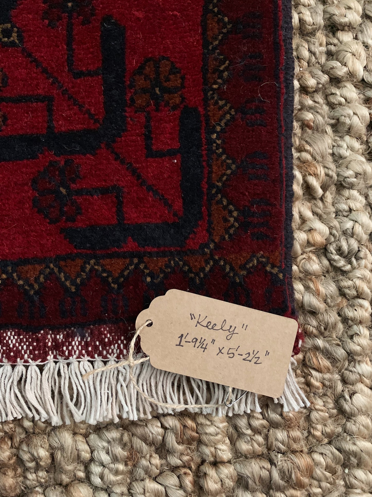 Keely - 1'9-1/4" x 5'2-1/2" Vintage Afghan Turkmen Runner