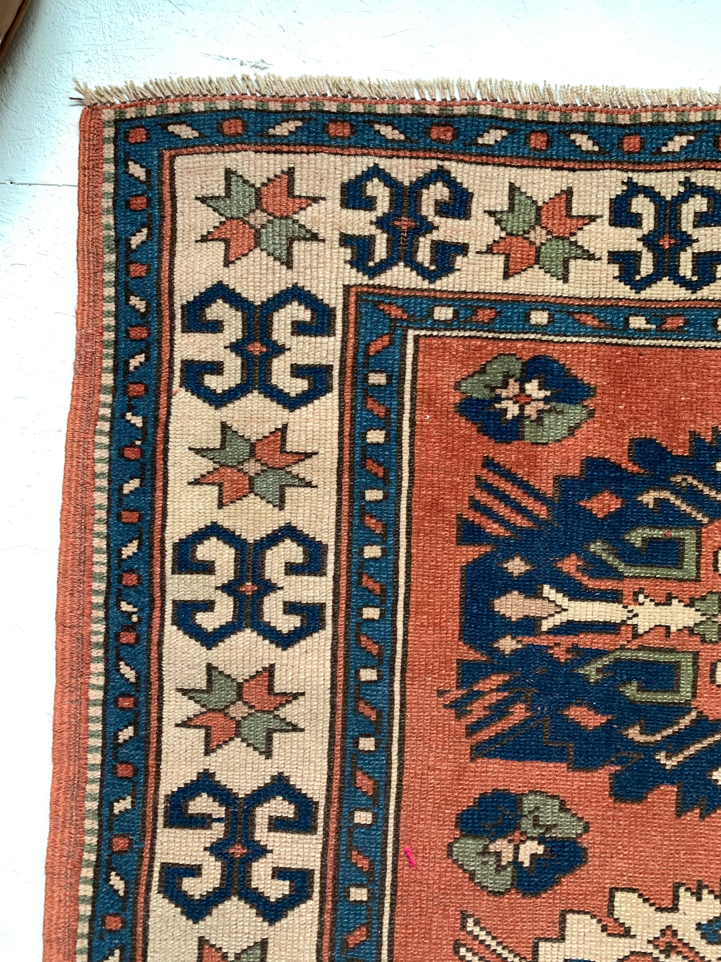 Cynthia - 4' x 6.1' Vintage Turkish Oushak Area Rug